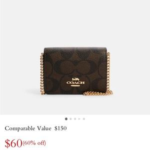Coach mini wallet purse